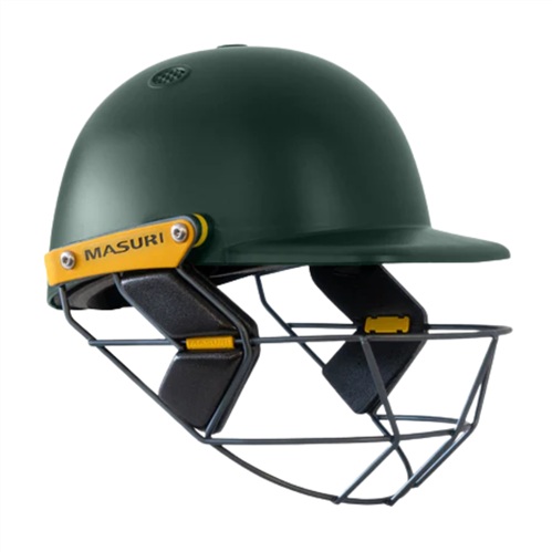 MASURI T-LINE PLUS STEEL GREEN JUNIOR CRICKET HELMET