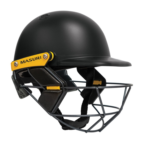 MASURI T-LINE PLUS STEEL BLACK JUNIOR CRICKET HELMET