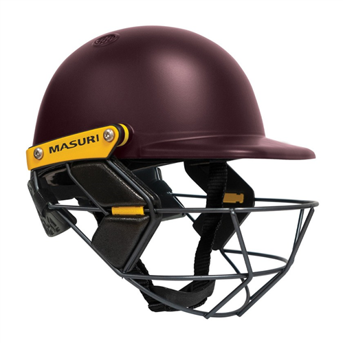 MASURI T-LINE PLUS STEEL MAROON JUNIOR CRICKET HELMET