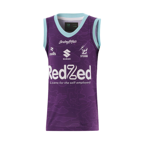 O'NEILLS MELBOURNE STORM KIDS' TRAINING SINGLET PURPLE
