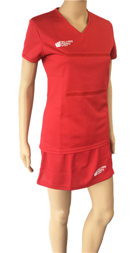 SILVER FERN NETBALL TOP RED