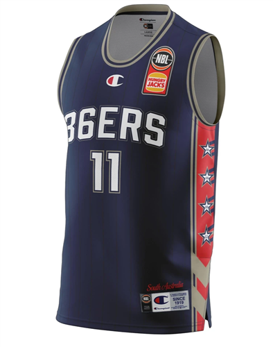 CHAMPION ADELAIDE 36ERS SOTTO NBL HOME JERSEY