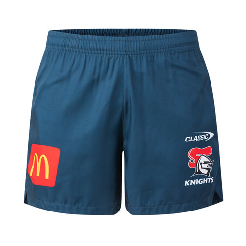 CLASSIC NEWCASTLE KNIGHTS GYM SHORTS NAVY
