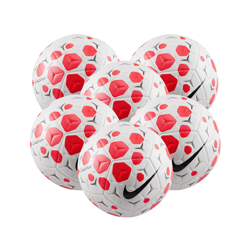 NIKE ACADEMY FOOTBALL WHITE/CRIMSON 6 PACK