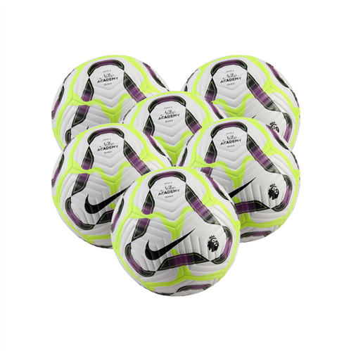 NIKE EPL ACADEMY TEAM FOOTBALL WHITE/BOLD BERRY 6 PACK