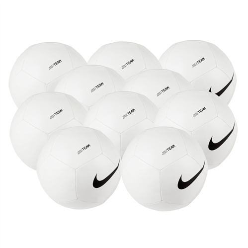 NIKE PITCH TEAM FOOTBALL WHITE 10 PACK