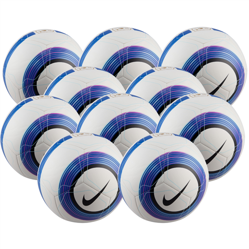 NIKE EPL PITCH FOOTBALL WHITE/BLUE/BLACK 10 PACK