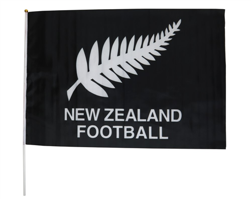 SILVER FERN NEW ZEALAND FOOTBALL FLAG