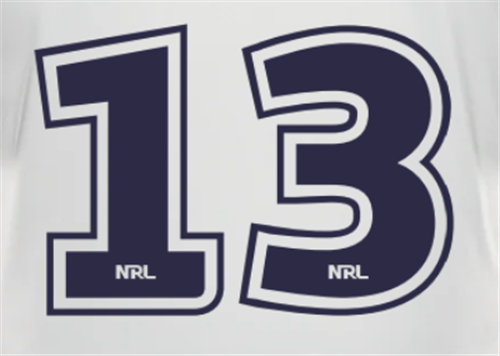 PLAYERS ADD YOUR NRL JERSEY NUMBER - NAVY