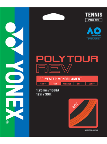 YONEX POLY TOUR REV 1.25 BRIGHT ORANGE