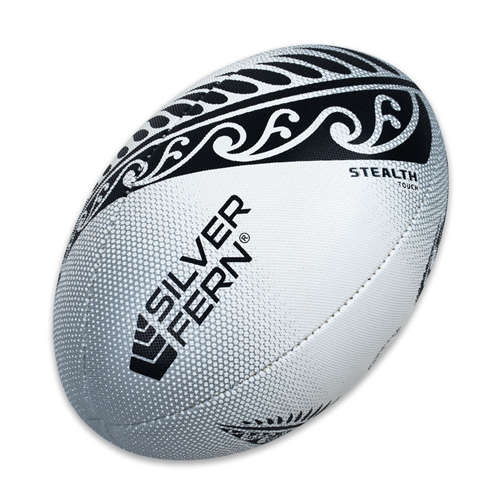 SILVER FERN STEALTH MATCH TOUCH RUGBY BALL