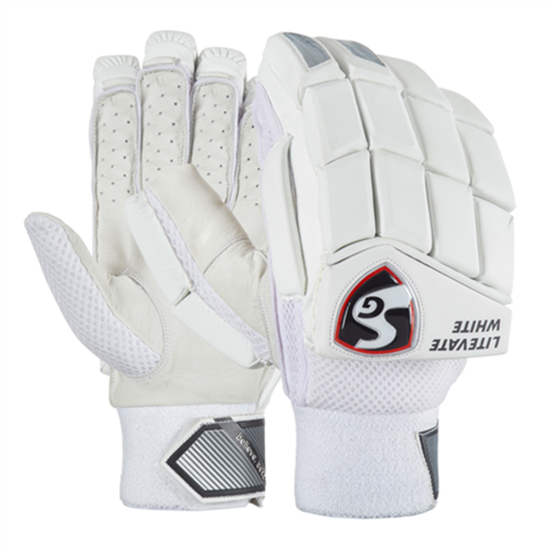 SG LITEVATE WHITE CRICKET BATTING GLOVES