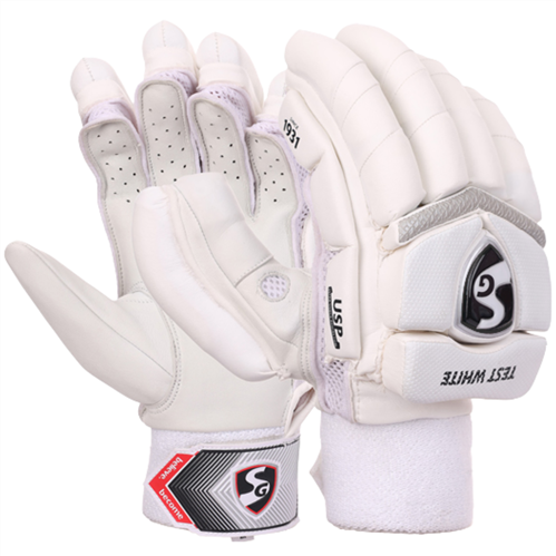 SG TEST WHITE CRICKET BATTING GLOVES