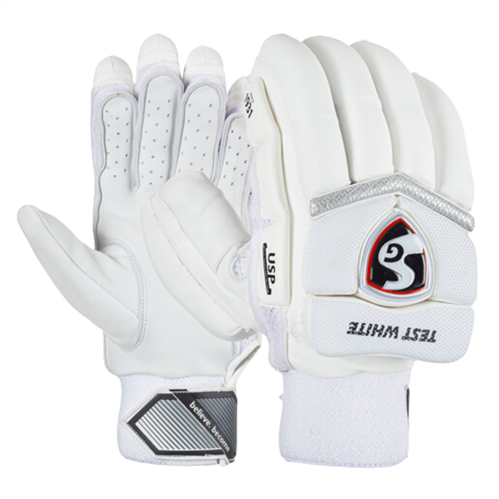 SG TEST WHITE CRICKET BATTING GLOVES