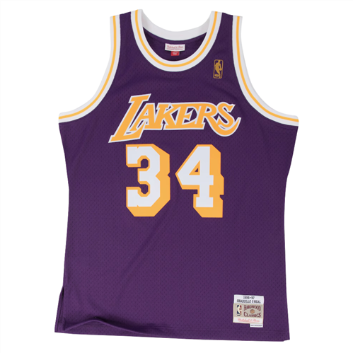 MITCHELL & NESS SWINGMAN LAKERS SHAQUILLE O'NEAL ROAD 1996-97