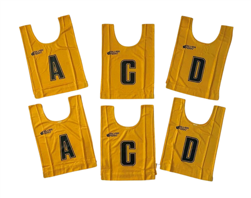SILVER FERN 6 A-SIDE JUNIOR NETBALL BIB SET