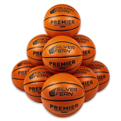 SILVER FERN MATCH SFX BASKETBALL 8 PACK + BAG