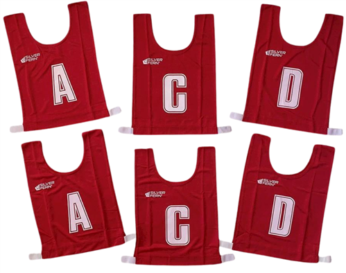 SILVER FERN 6 A-SIDE SENIOR NETBALL BIB SET