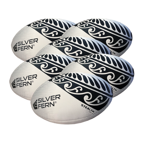 SILVER FERN STEALTH MATCH TOUCH BALL 6 PACK