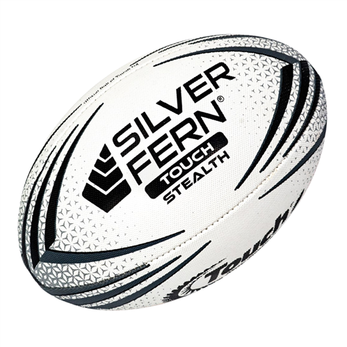 SILVER FERN STEALTH MATCH TOUCH RUGBY BALL