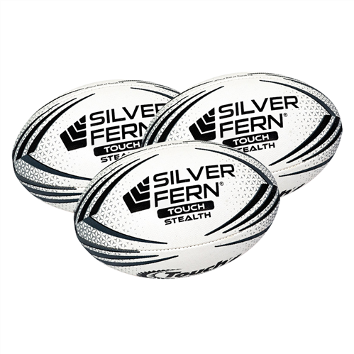 SILVER FERN STEALTH MATCH TOUCH BALL 3 PACK