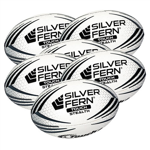 SILVER FERN STEALTH MATCH TOUCH BALL 6 PACK