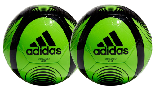 ADIDAS STARLANCER FOOTBALL SOLAR GREEN 2 PACK