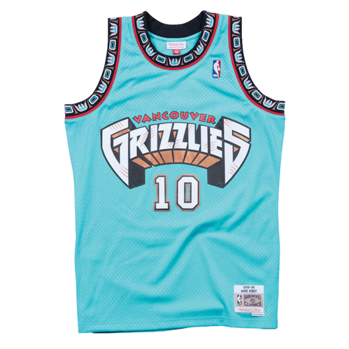 MITCHELL & NESS SWINGMAN GRIZZLIES MIKE BIBBY ROAD 1998-99
