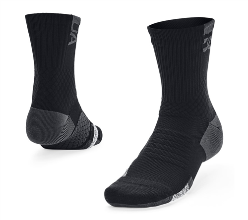 UNDER ARMOUR AD PLAYMAKER CREW SOCK BLACK/GRAY