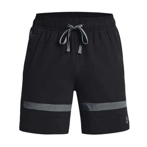 UNDER ARMOUR BASELINE WOVEN SHORT II BLACK/PITCH GRAY