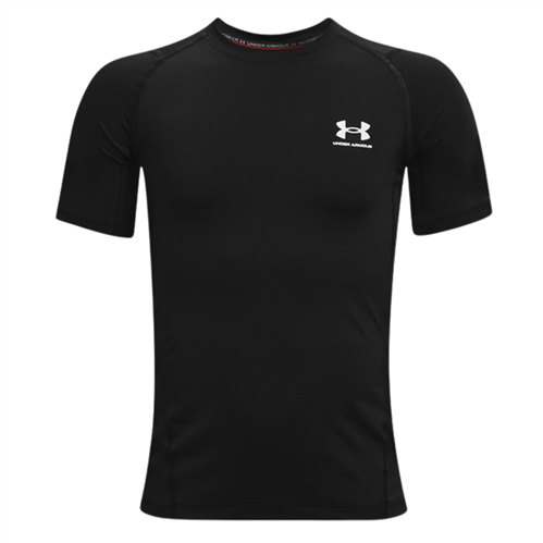 UNDER ARMOUR KIDS' HEATGEAR ARMOUR COMPRESSION SS TOP BLACK
