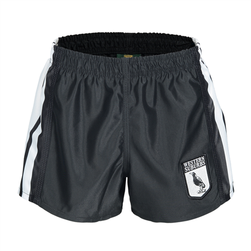 NRL HERITAGE MAGPIES RETRO SUPPORTER SHORTS