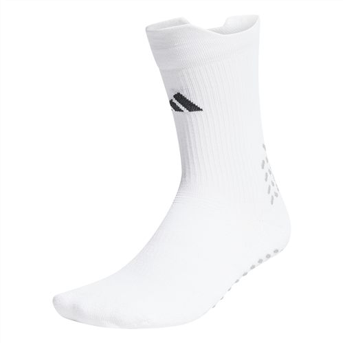 ADIDAS CUSHIONED CREW GRIP SOCKS - WHITE