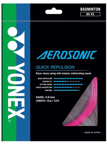 YONEX AEROSONIC BADMINTON STRINGS - BRIGHT PINK