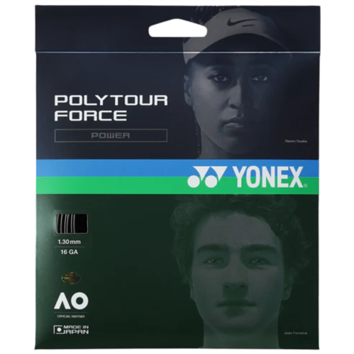 YONEX POLY TOUR FORCE 1.30 TENNIS STRINGS - BLACK