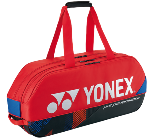 YONEX PRO TOURNAMENT RACKET BAG - SCARLET